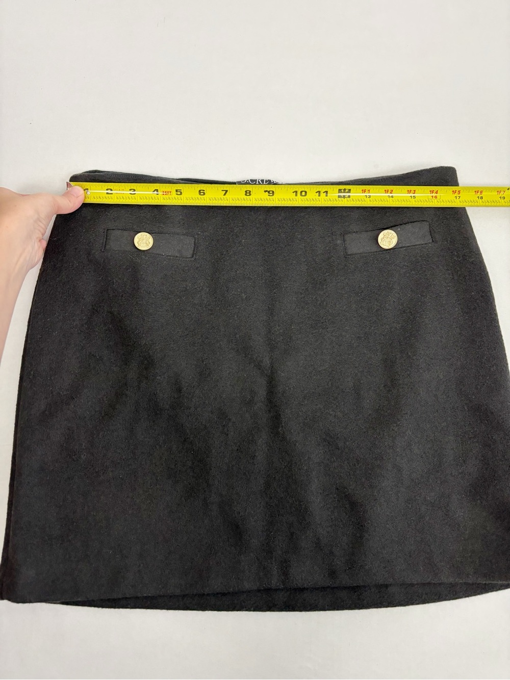 J. CREW Textured mini skirt in Black Size L - Picture 9 of 10